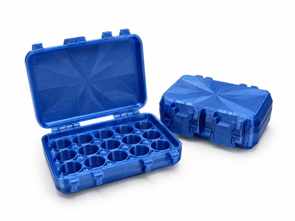 Vial Case 15ct- Silver Blue